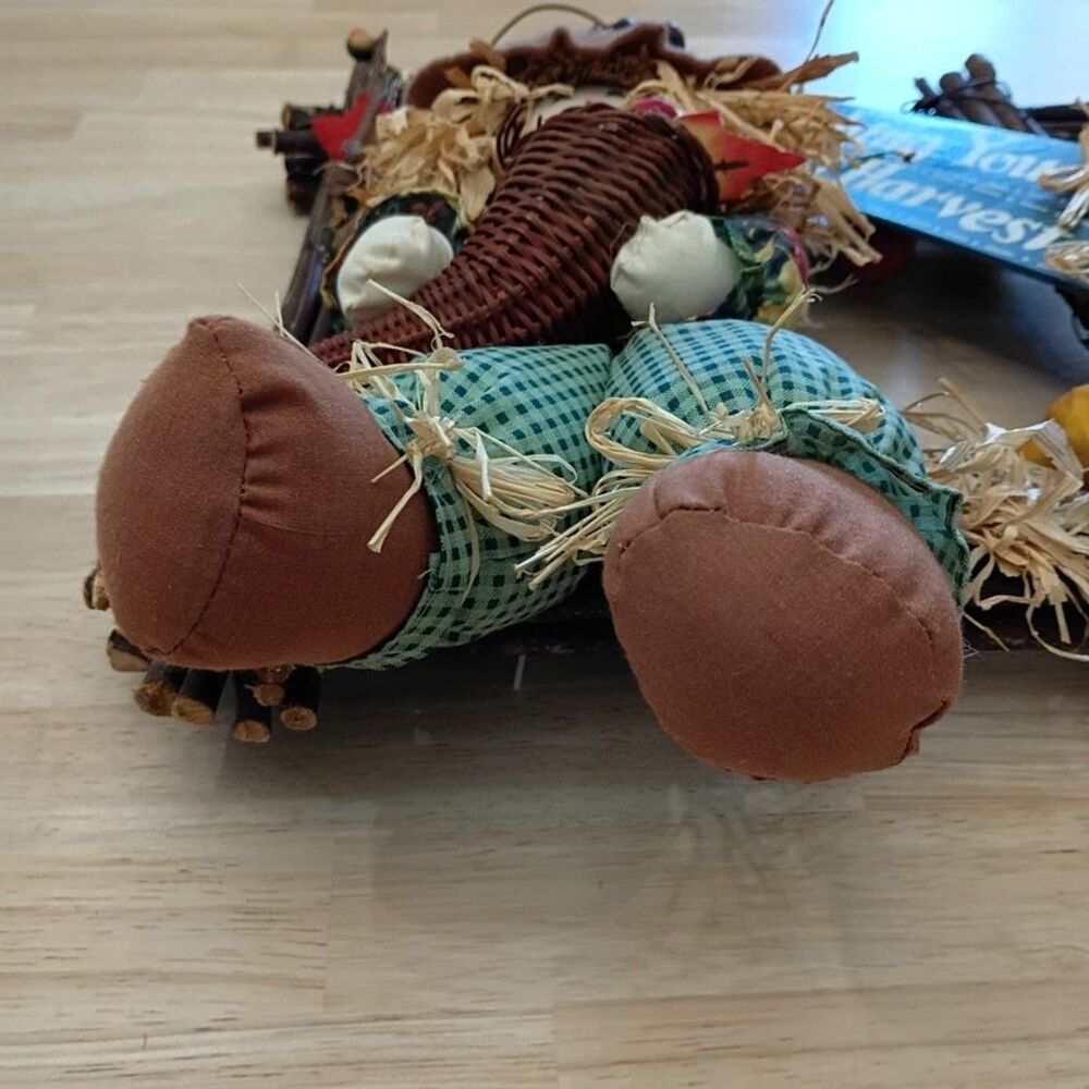 Large Happy Harvest Wooden Wall Hanging Fall Decoration - Picture 4 of 10